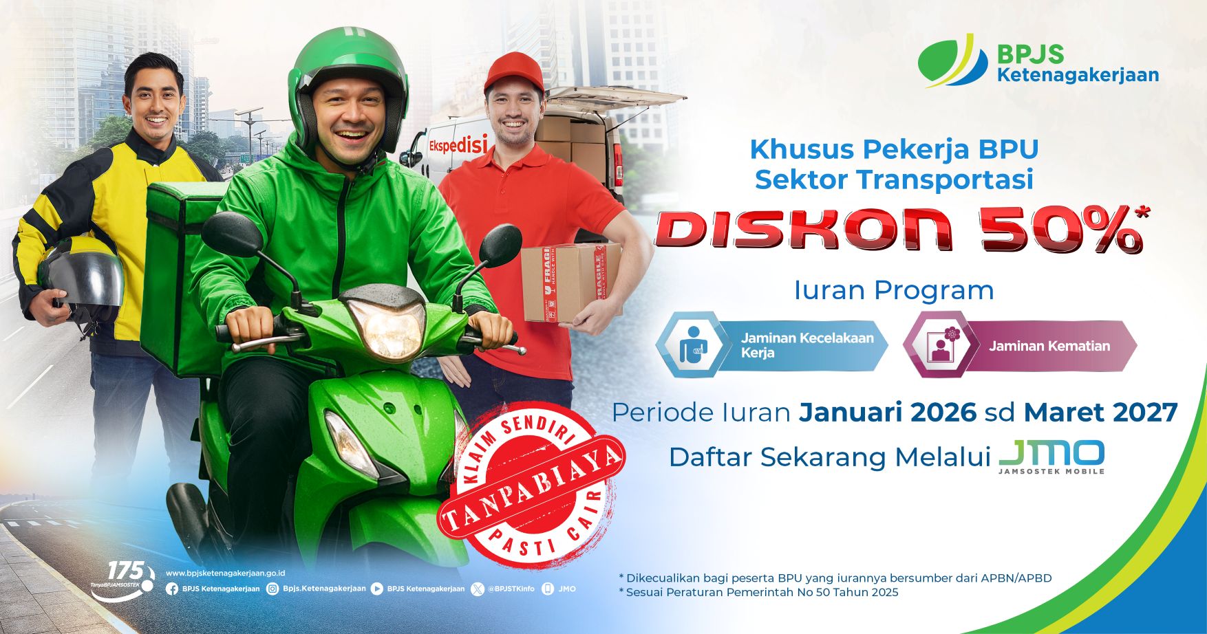  Diskon 50 persen Iuran BPJS Ketenagakerjaan Ini Dia Syaratnya